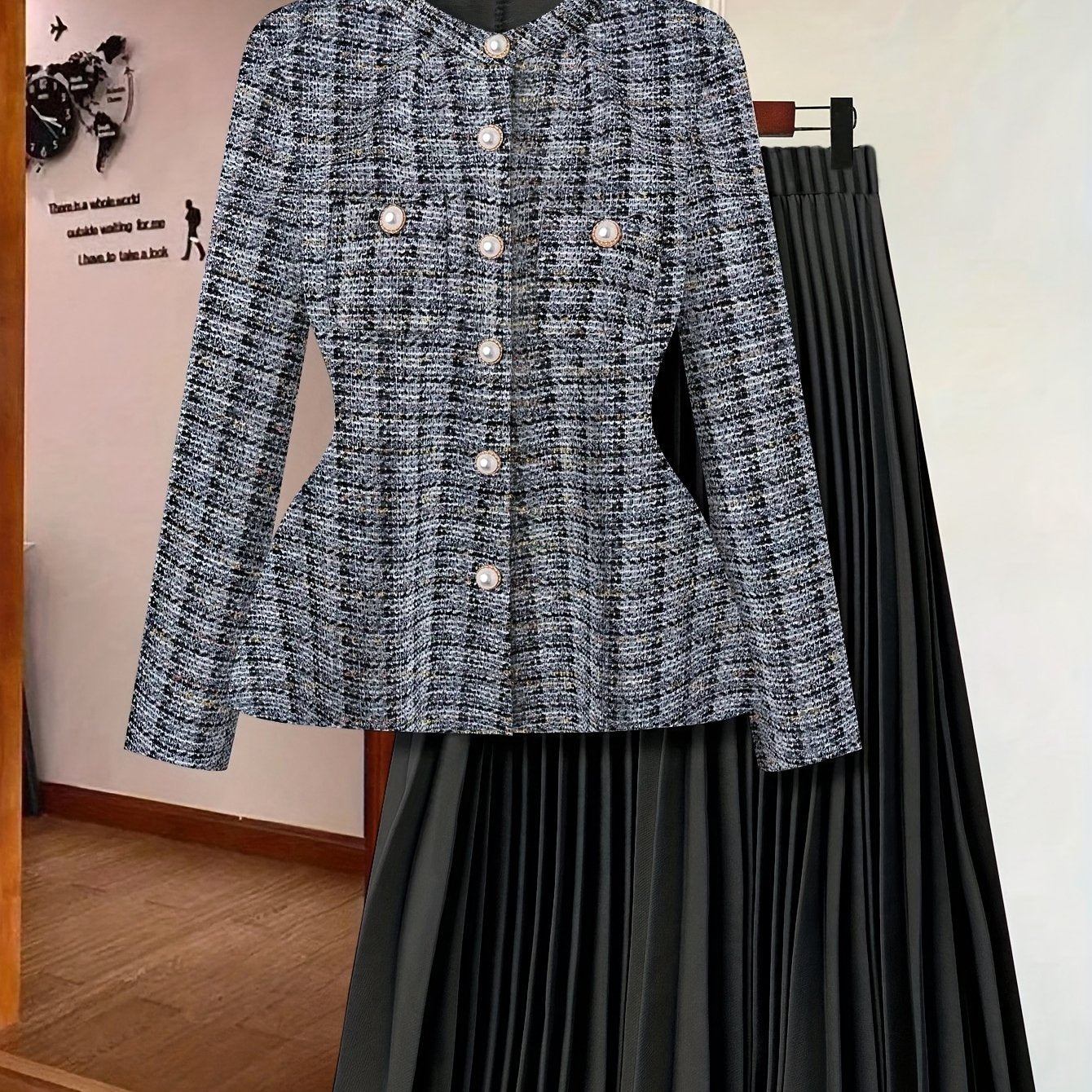 Elegant Women'S Outfit: Exquisite Design, Charming And Suitable for Both Workplace And Social Events, Popular Skirt Set