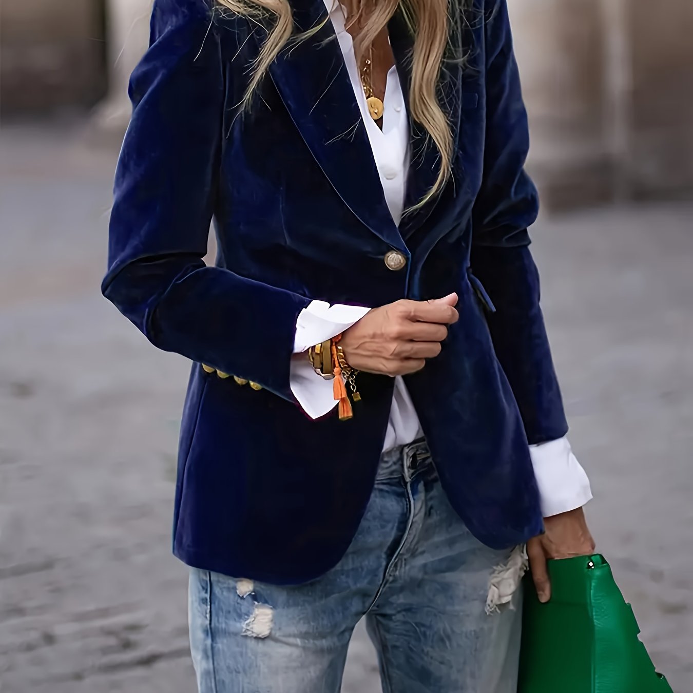 Blazer en velours élégant pour femme
