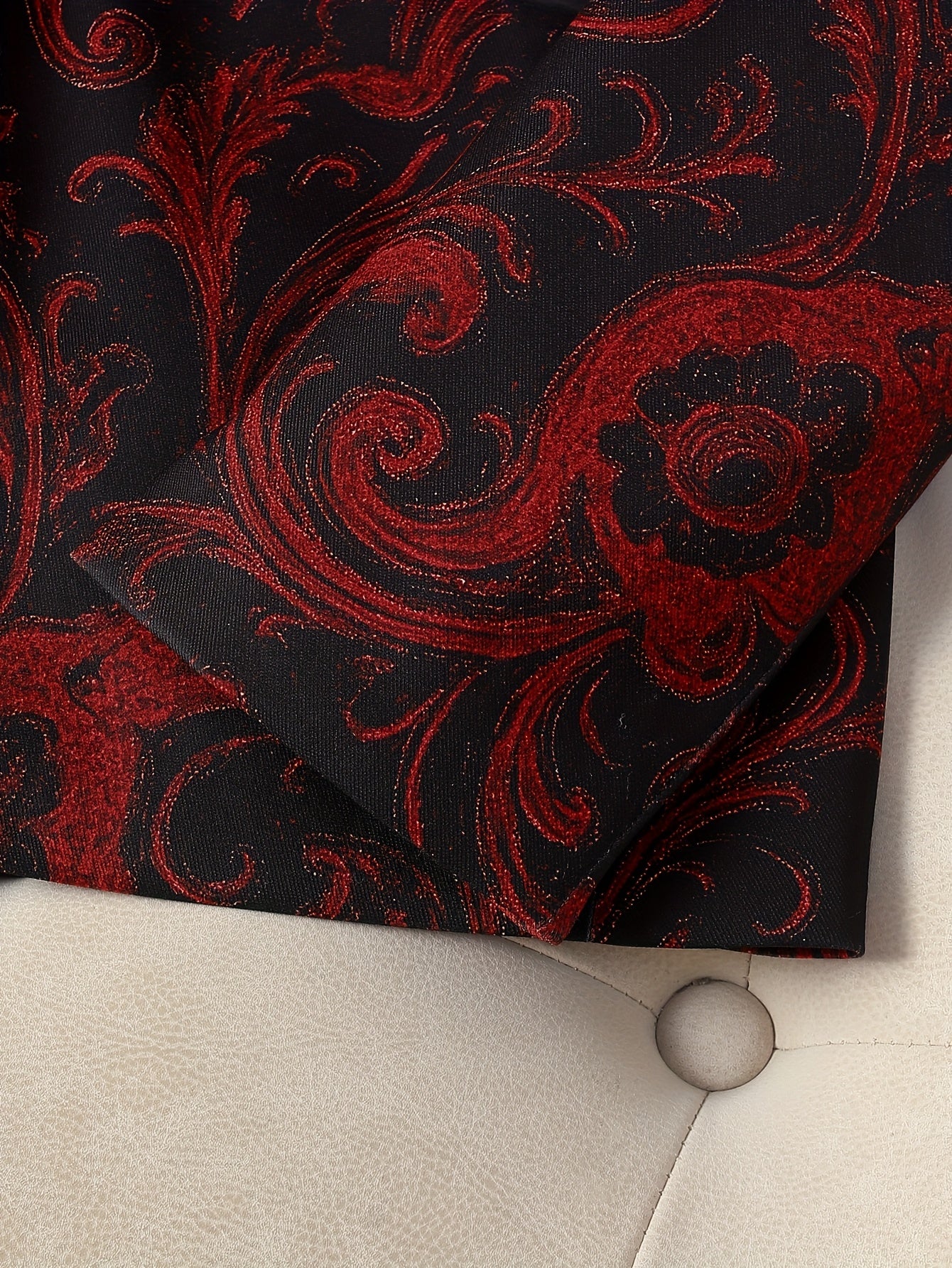 2pcs Casual Fashion Elegant Women's Suit Set, Paisley Print Satin Patchwork Blazer Top + Women's Elastic Waist Zipper Pocket Stretch Fit Trousers, Lined, with Real Pockets, All-Season Wear