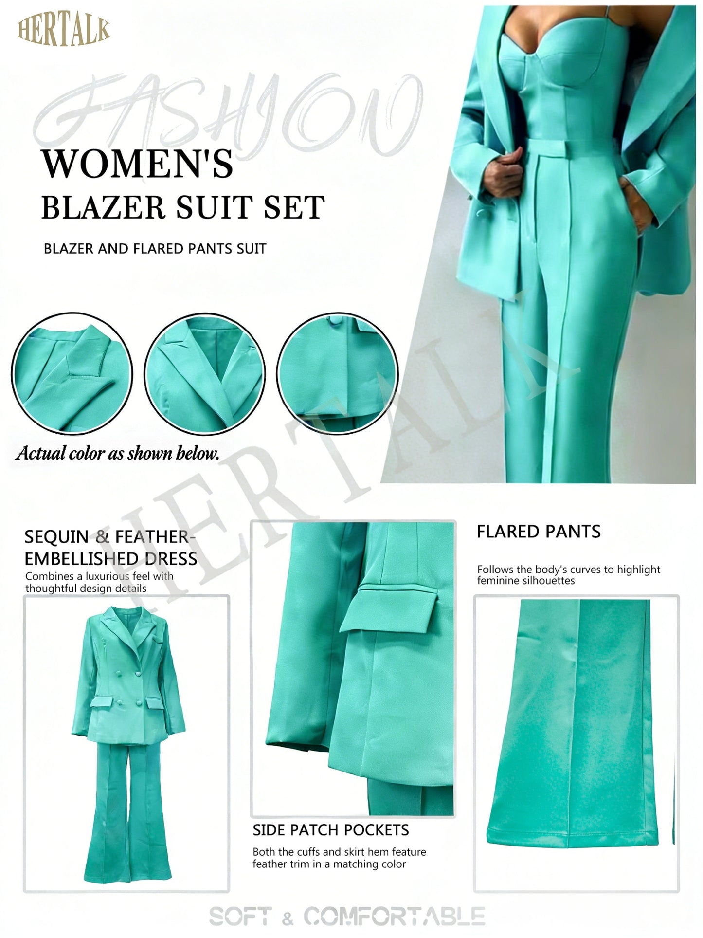 ARTPAGE Autumn Temperament Fashion Commuter Suit Suit Bra Pants Jacket Three-piece Set