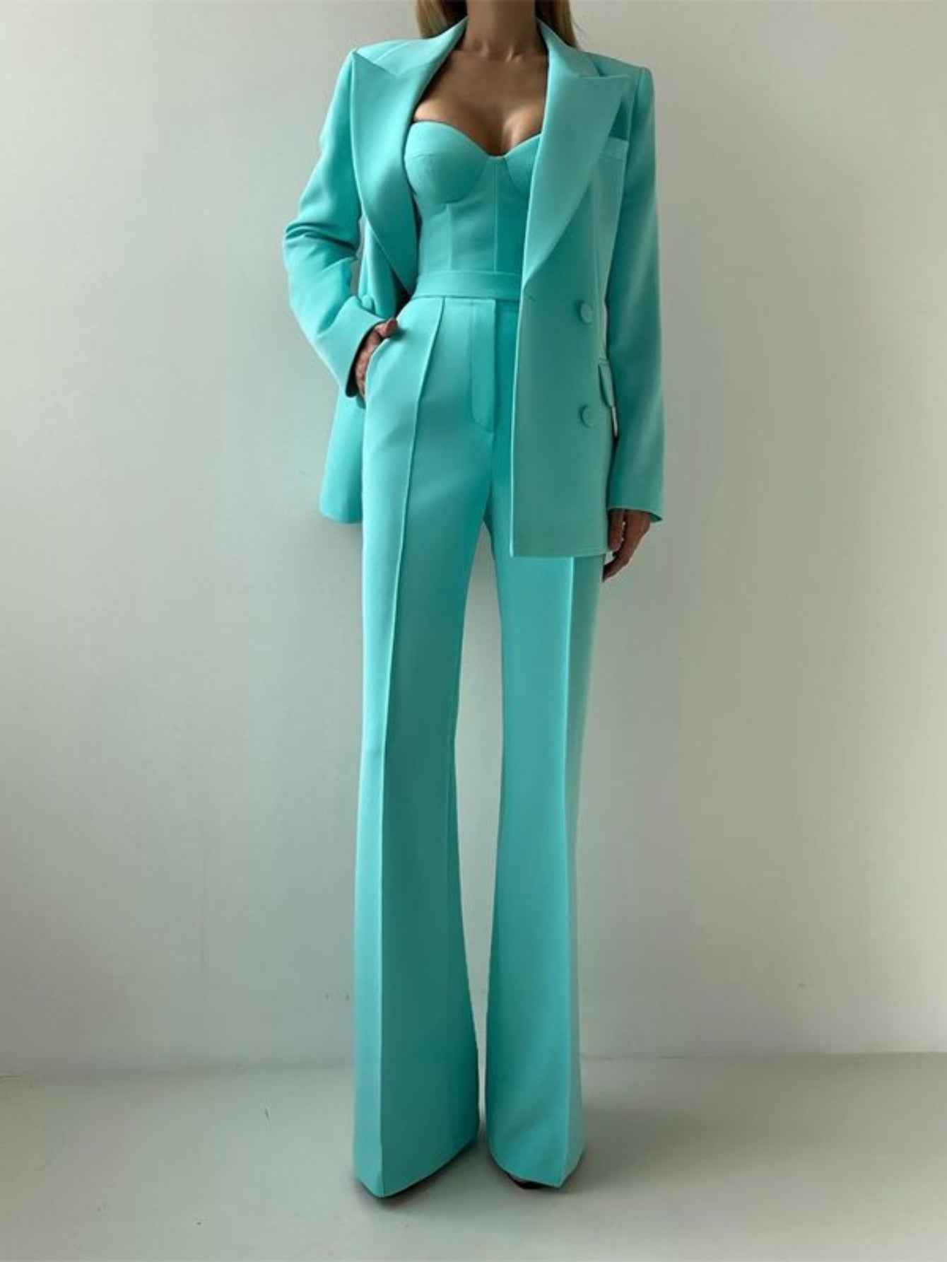 ARTPAGE Autumn Temperament Fashion Commuter Suit Suit Bra Pants Jacket Three-piece Set