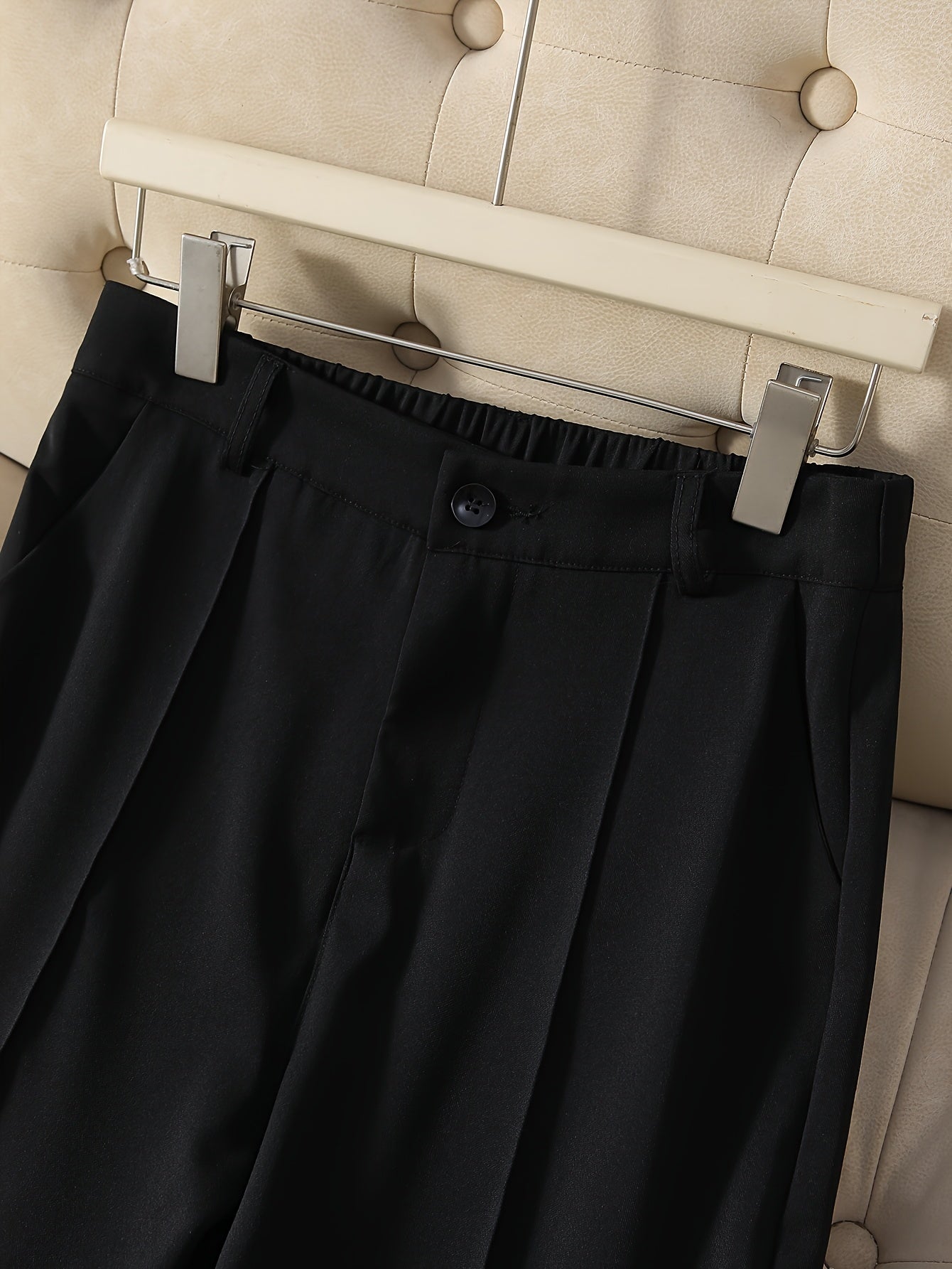 2pcs Casual Fashion Elegant Women's Suit Set, Paisley Print Satin Patchwork Blazer Top + Women's Elastic Waist Zipper Pocket Stretch Fit Trousers, Lined, with Real Pockets, All-Season Wear