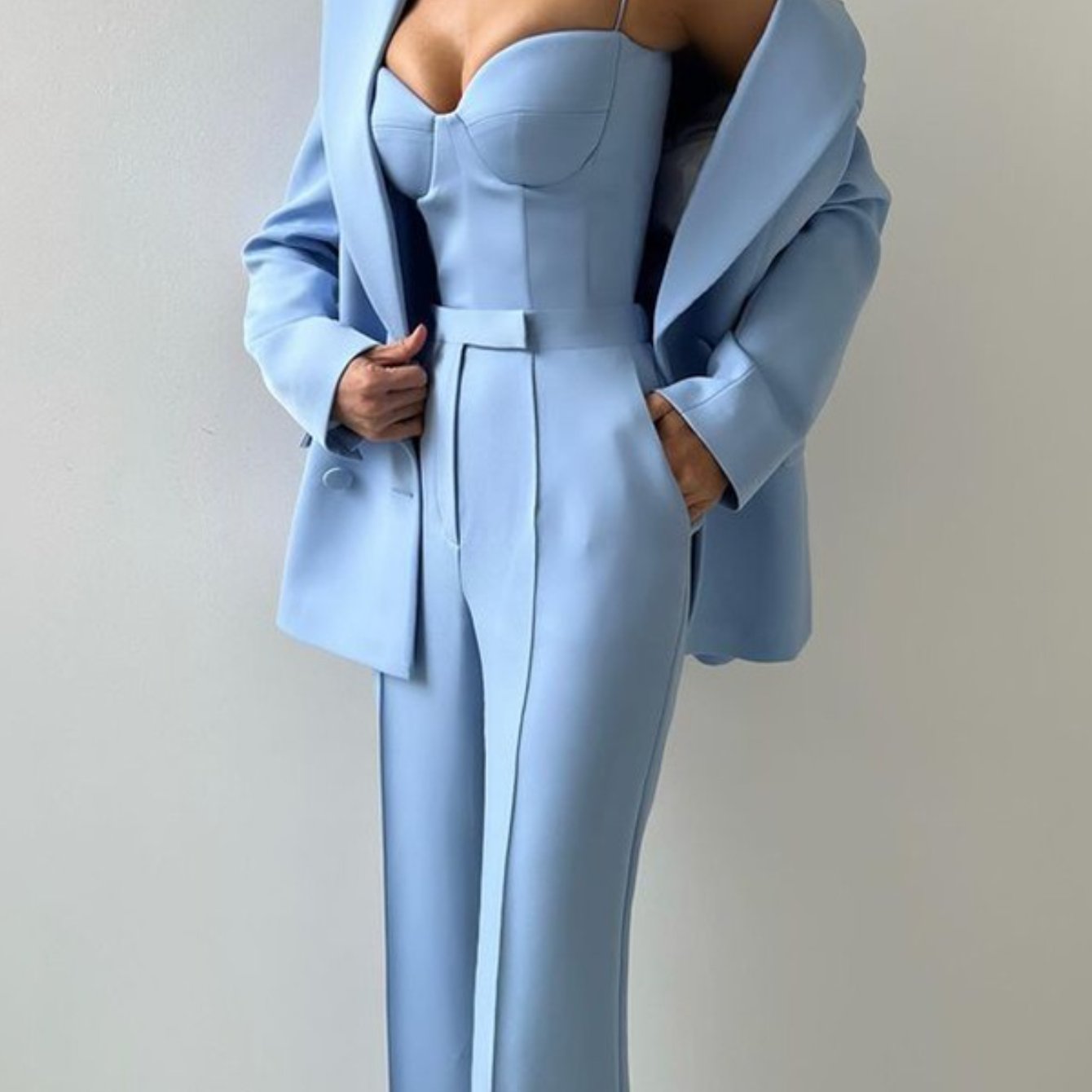 ARTPAGE Autumn Temperament Fashion Commuter Suit Suit Bra Pants Jacket Three-piece Set