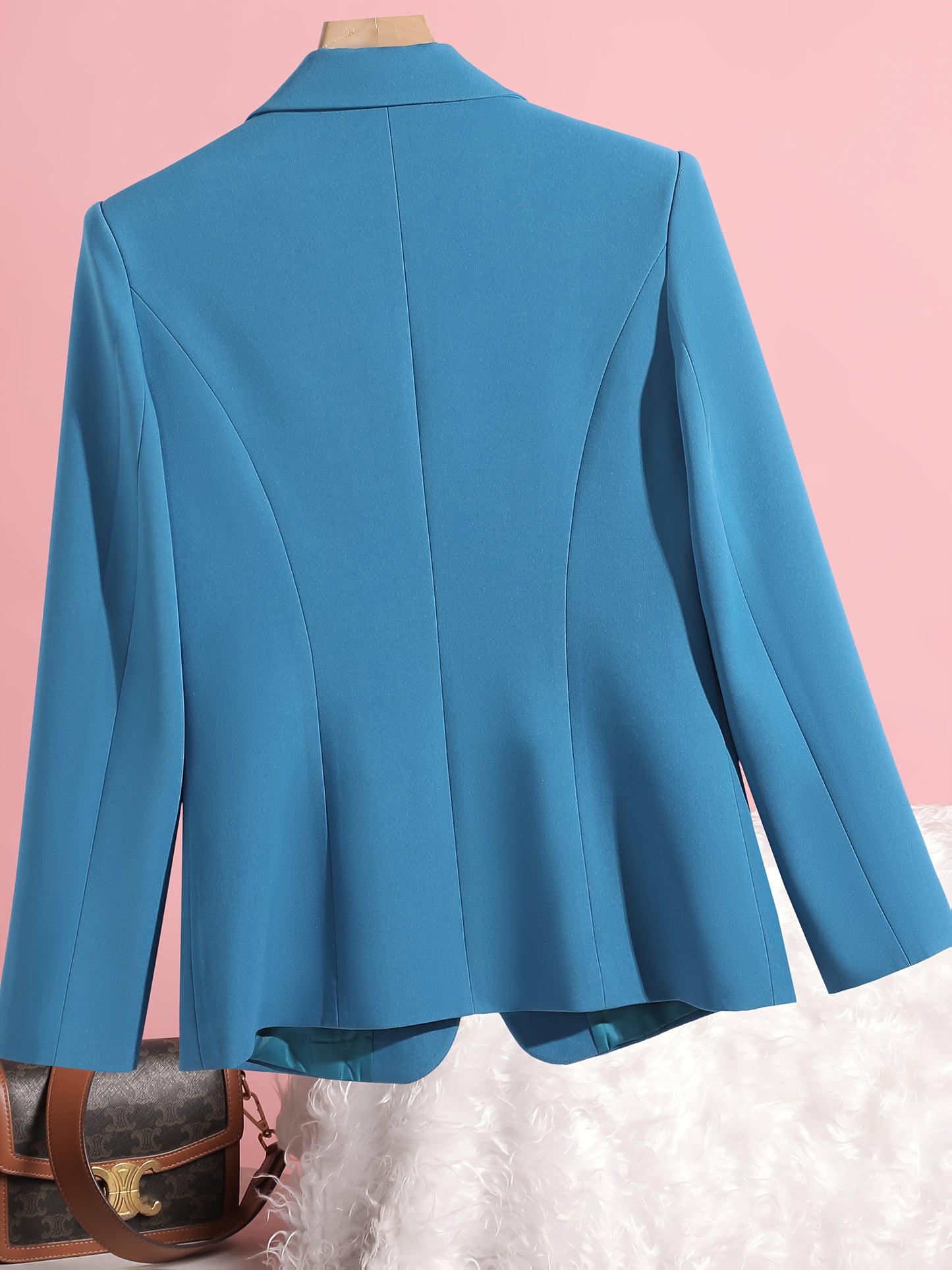 2025 Fashionable Women's Suit Jacket, Suitable for Spring, Summer and Autumn, Simple Classic Style, Solid Color Suit Jacket, Fashionable Slim Fit and, Lapel Suit Jacket