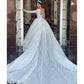 Robe De mariée exquise avec perles brodées, robe De bal De princesse, manches longues, col carré, à lacets, personnalisée