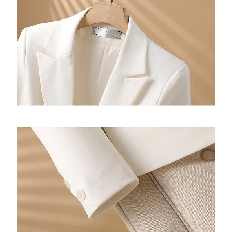 2025 New Spring Autumn Professional Jacket Women's Outerwear Chic Slim Long Sleeve High-End Office Blazer Tops