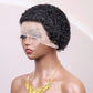 Perruque pixie bouclée avec lace transparente 13x1 de cheveux humains brésilien style water wave