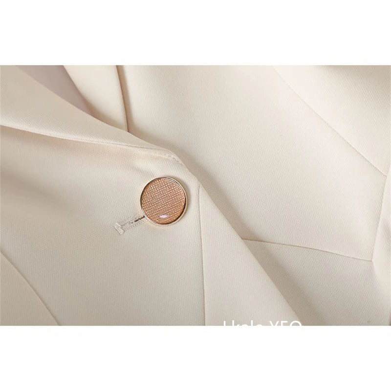 Women's Suit Jacket 2025 Spring Autumn High-grade Casual Female Blazer Coat Solid Temperament Korean Version Ladies Outerwear