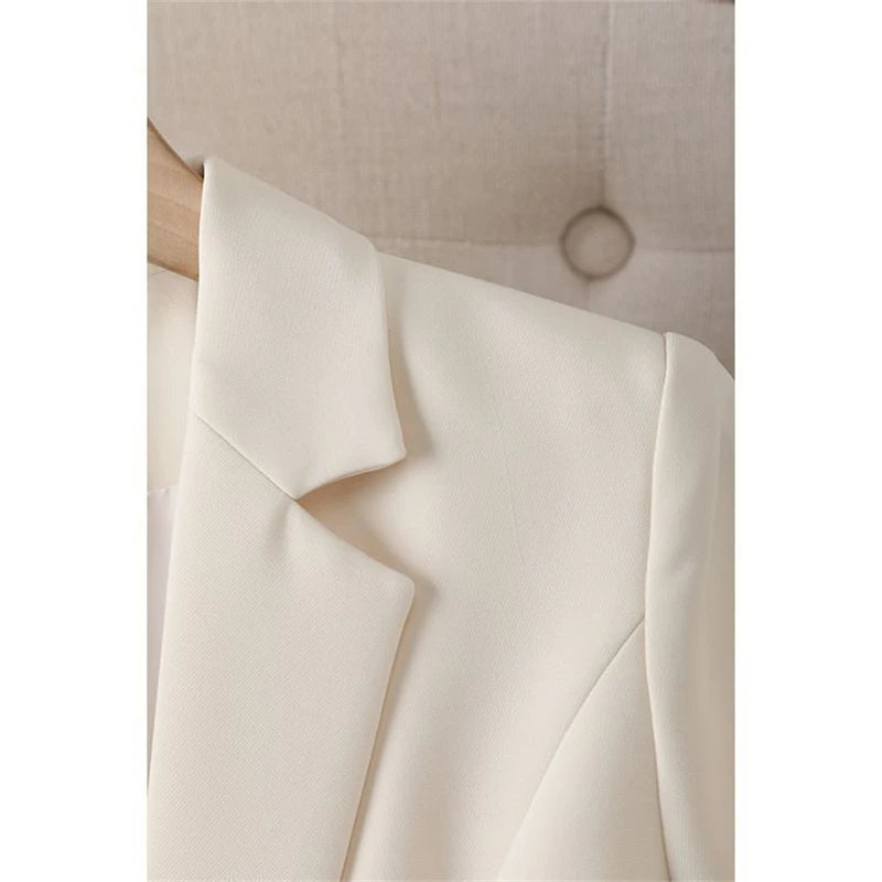 Women's Suit Jacket 2025 Spring Autumn High-grade Casual Female Blazer Coat Solid Temperament Korean Version Ladies Outerwear