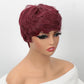 Perruques de cheveux humains courts pour femmes perruques sans colle perruque de cheveux humains courte Bob avec frange