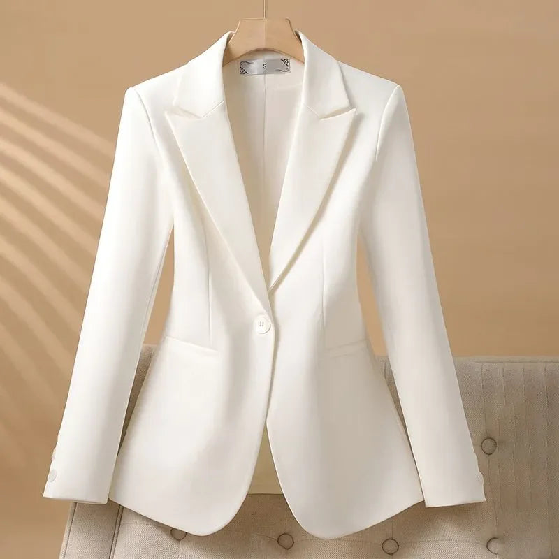 2025 New Spring Autumn Professional Jacket Women's Outerwear Chic Slim Long Sleeve High-End Office Blazer Tops