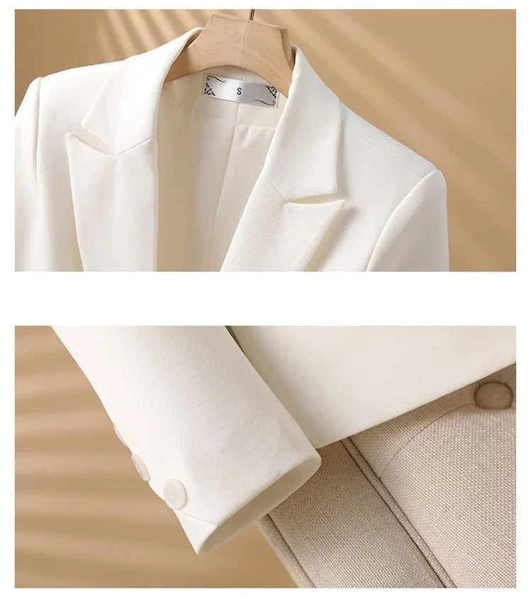 2025 New Spring Autumn Professional Jacket Women's Outerwear Chic Slim Long Sleeve High-End Office Blazer Tops