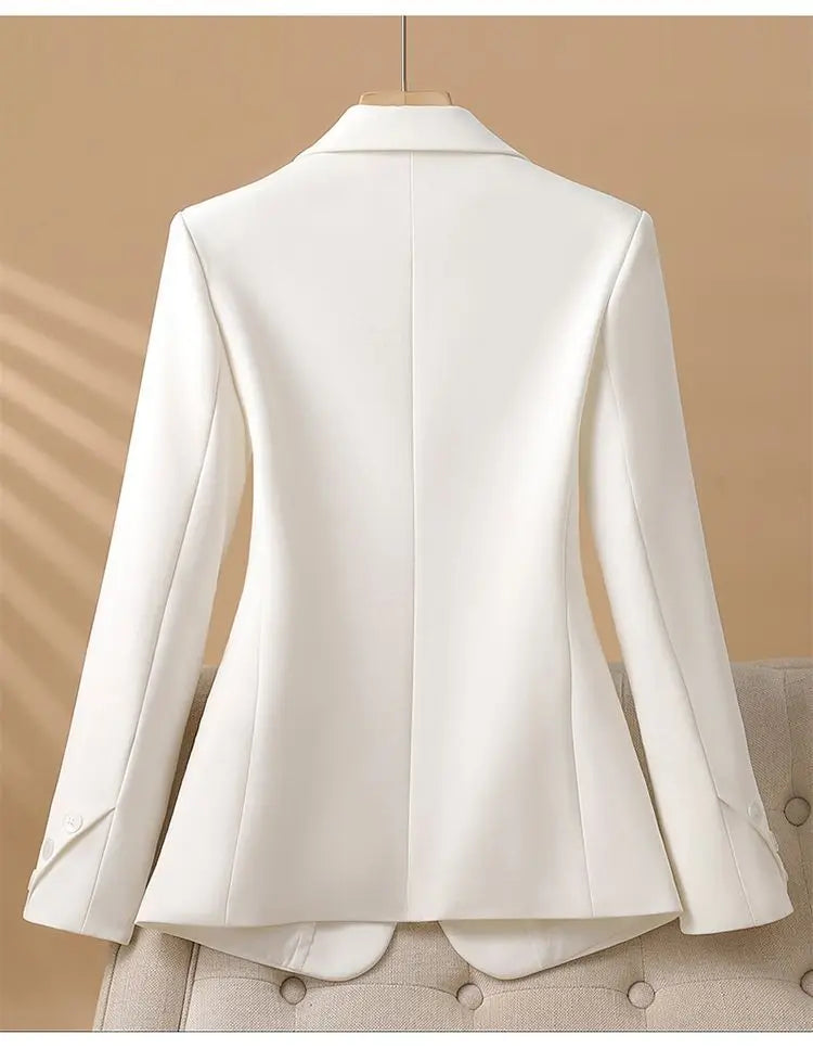 2025 New Spring Autumn Professional Jacket Women's Outerwear Chic Slim Long Sleeve High-End Office Blazer Tops