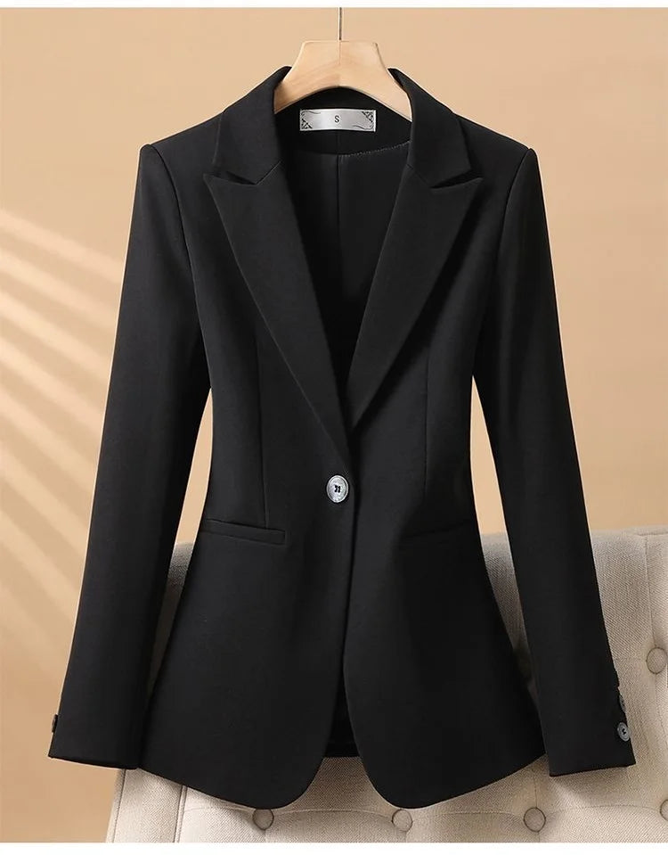 2025 New Spring Autumn Professional Jacket Women's Outerwear Chic Slim Long Sleeve High-End Office Blazer Tops