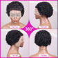 Perruque pixie bouclée avec lace transparente 13x1 de cheveux humains brésilien style water wave
