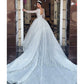 Robe De mariée exquise avec perles brodées, robe De bal De princesse, manches longues, col carré, à lacets, personnalisée