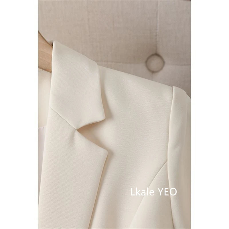 Women's Suit Jacket 2025 Spring Autumn High-grade Casual Female Blazer Coat Solid Temperament Korean Version Ladies Outerwear