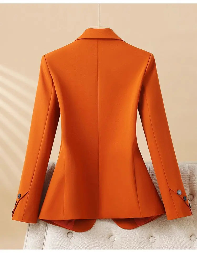 2025 New Spring Autumn Professional Jacket Women's Outerwear Chic Slim Long Sleeve High-End Office Blazer Tops