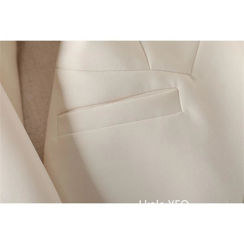 Women's Suit Jacket 2025 Spring Autumn High-grade Casual Female Blazer Coat Solid Temperament Korean Version Ladies Outerwear