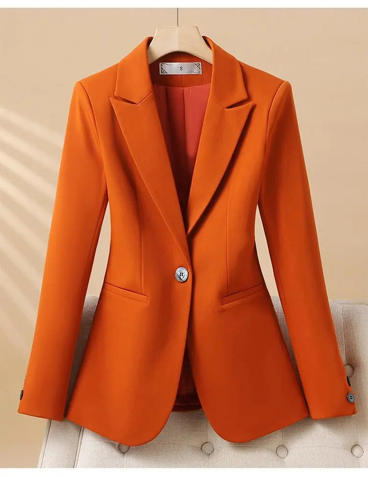 2025 New Spring Autumn Professional Jacket Women's Outerwear Chic Slim Long Sleeve High-End Office Blazer Tops