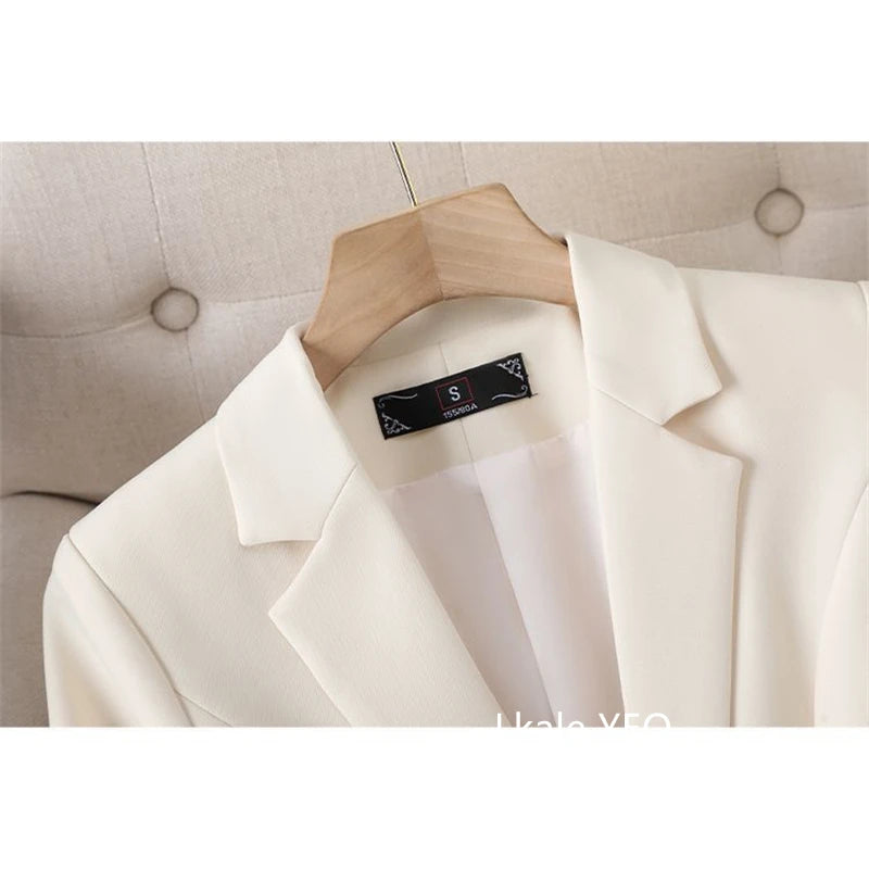 Women's Suit Jacket 2025 Spring Autumn High-grade Casual Female Blazer Coat Solid Temperament Korean Version Ladies Outerwear