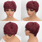 Perruques de cheveux humains courts pour femmes perruques sans colle perruque de cheveux humains courte Bob avec frange