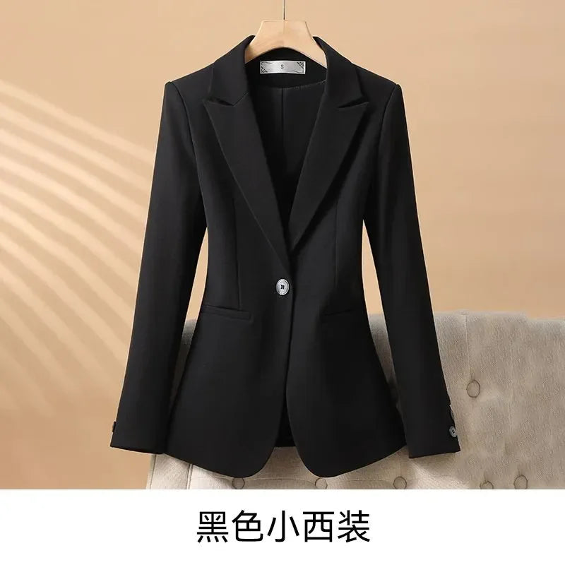 2025 New Spring Autumn Professional Jacket Women's Outerwear Chic Slim Long Sleeve High-End Office Blazer Tops