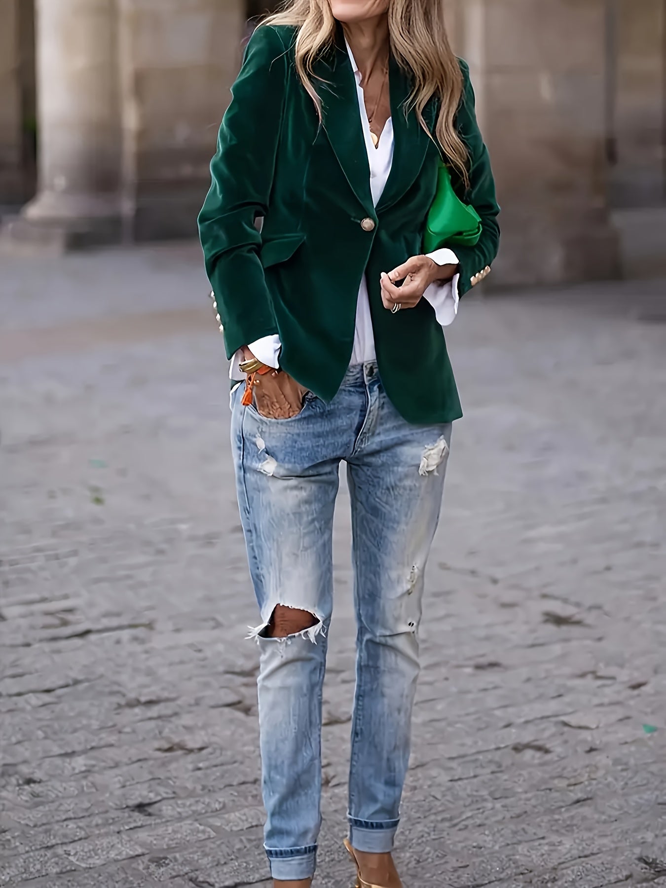 Blazer en velours élégant pour femme