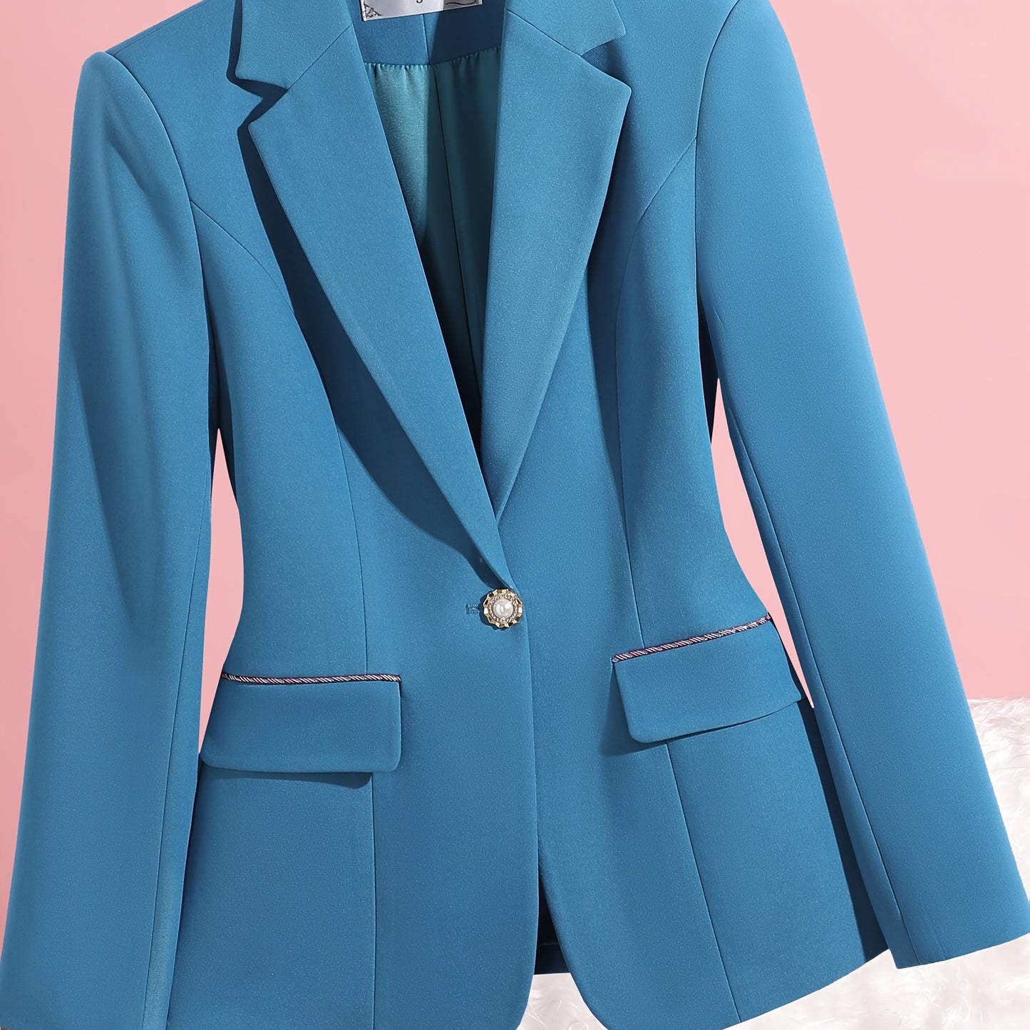 2025 Fashionable Women's Suit Jacket, Suitable for Spring, Summer and Autumn, Simple Classic Style, Solid Color Suit Jacket, Fashionable Slim Fit and, Lapel Suit Jacket