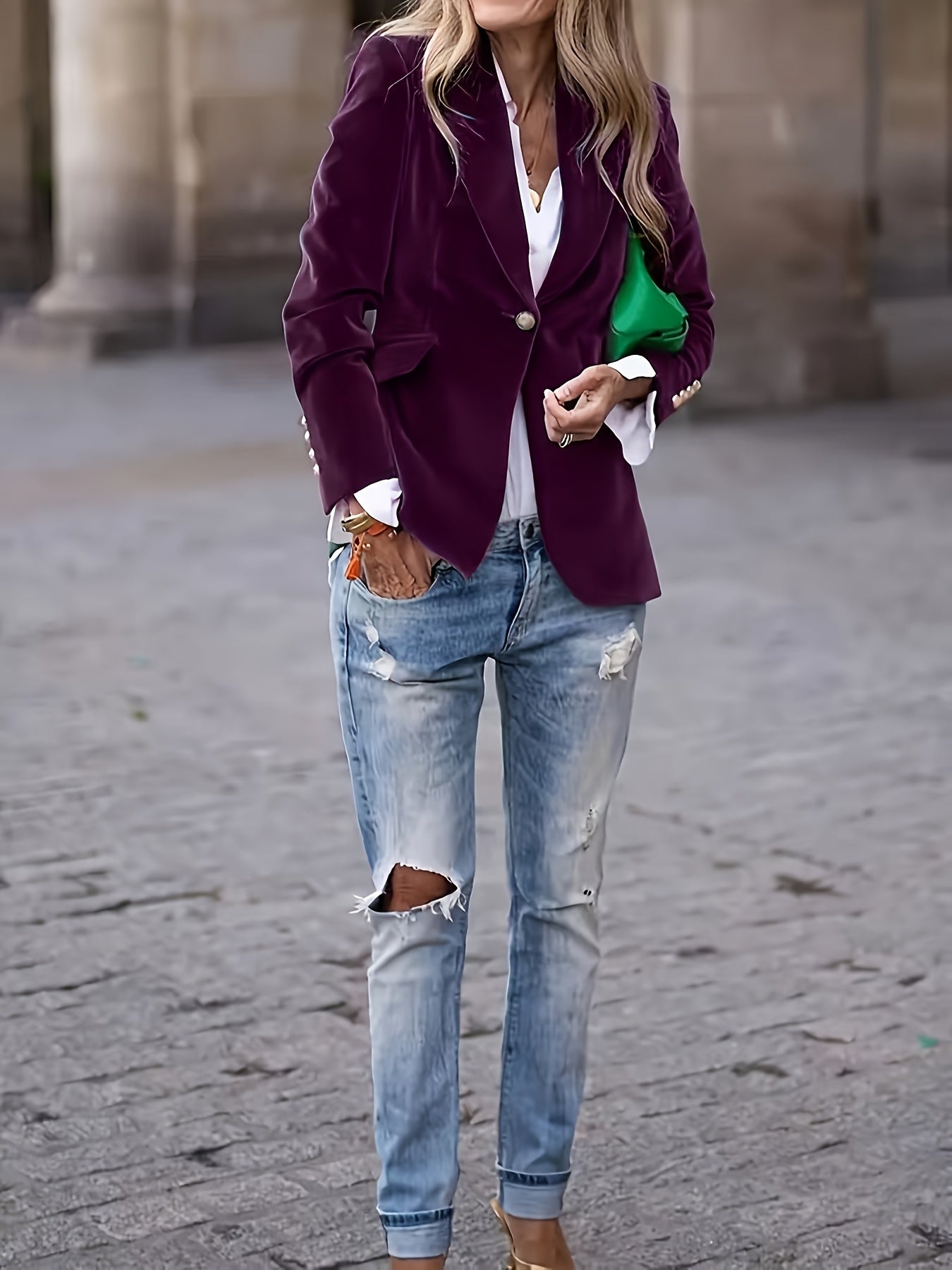 Blazer en velours élégant pour femme